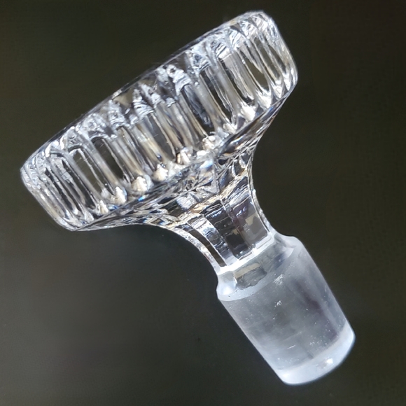 12" Crystal Cranberry Cut To Clear Bohemian Decanter EUC - Picture 7 of 16